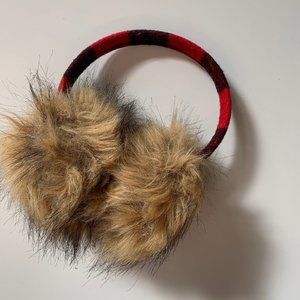 Buffalo print earmuffs OS